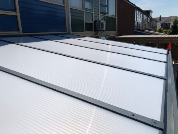 10 mm polycarbonaat kanaalplaat, Helder 105 cm x 230 cm - Afbeelding 3