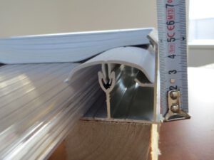 Aluminium zijprofiel – 16 mm plaat