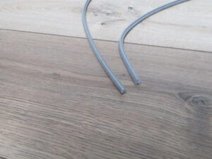 Siliconen steunrubber grijs voor in de aluminium profielen