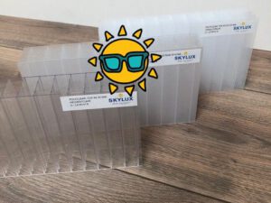 32 mm hittewerende polycarbonaat kanaalplaat, 123 cm breed tot 7 meter leverbaar